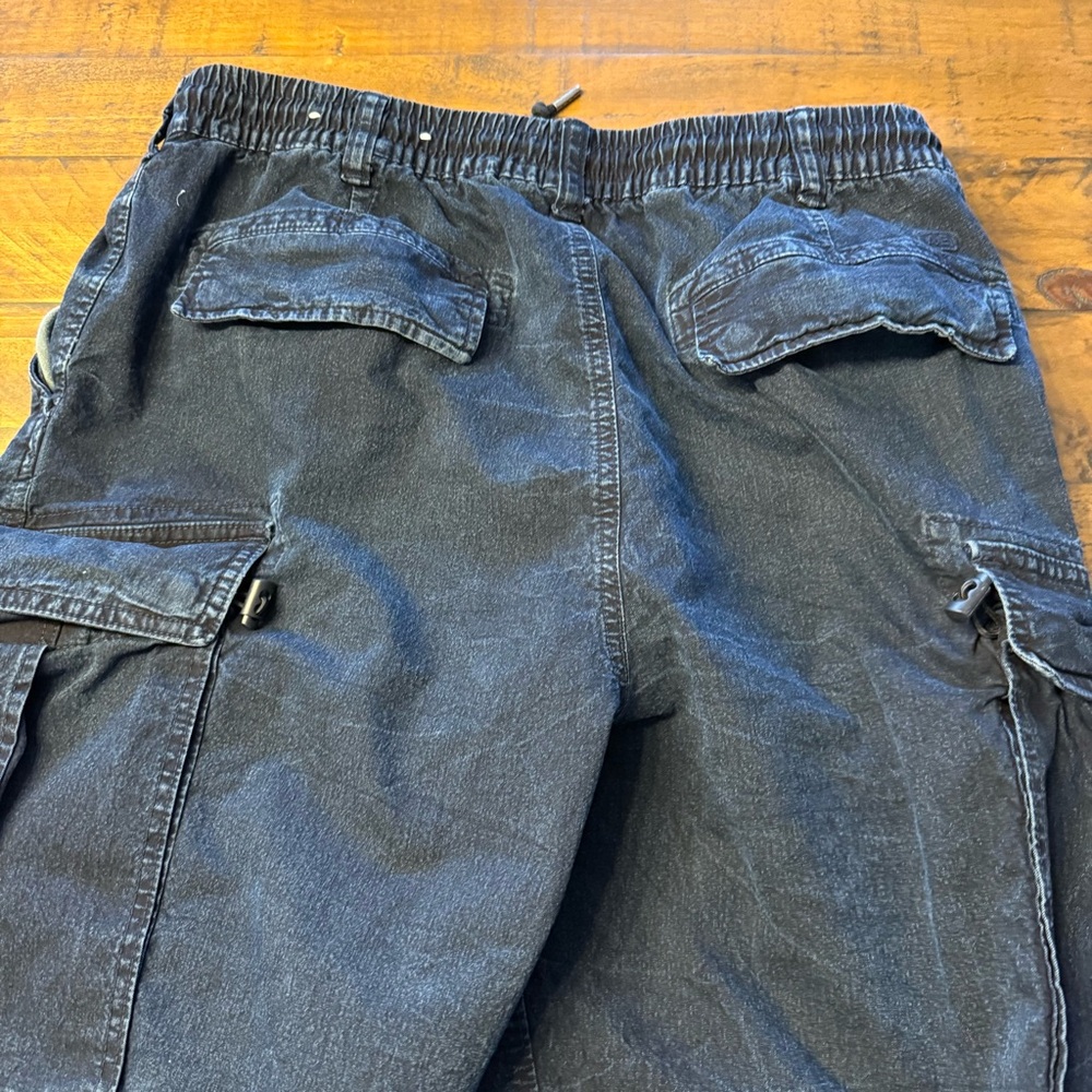 American Eagle Pull On Draw String Denim Cargo Pa… - image 6